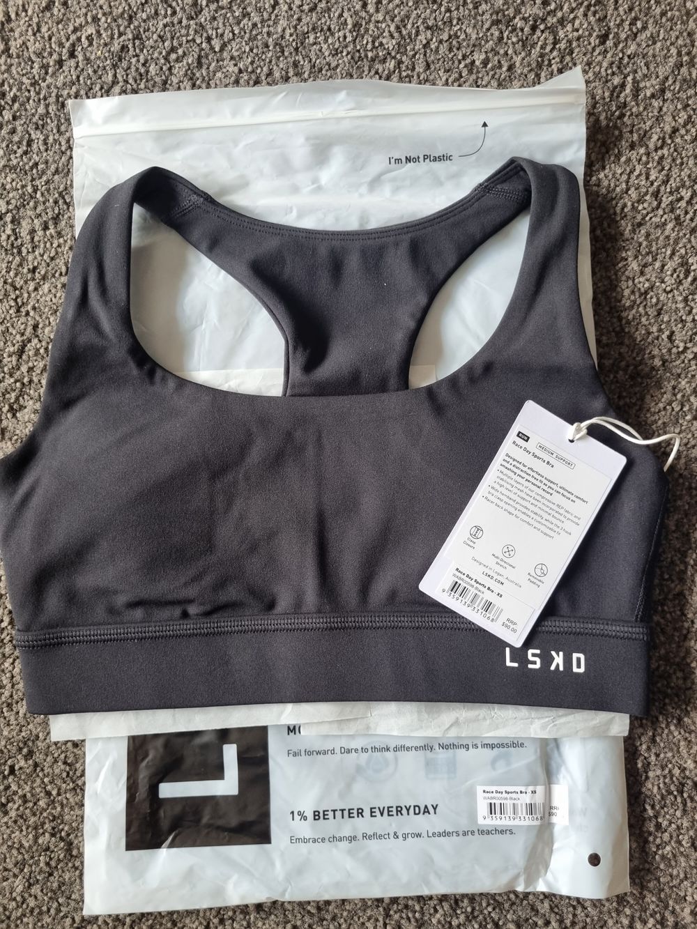 Race Day Sports Bra - Black