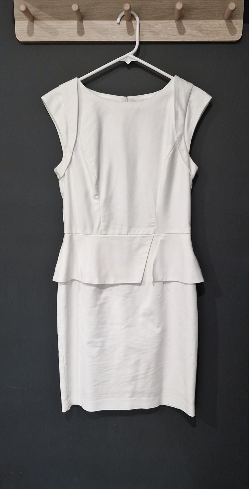 cue peplum dress Cue Double Knit Tuck Detail Peplum Dress