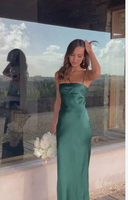 Billy J Boutique - Emerald Green Dress With Open Back on Designer Wardrobe