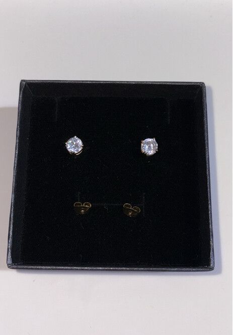 1 carat Moissanite earrings gold plated