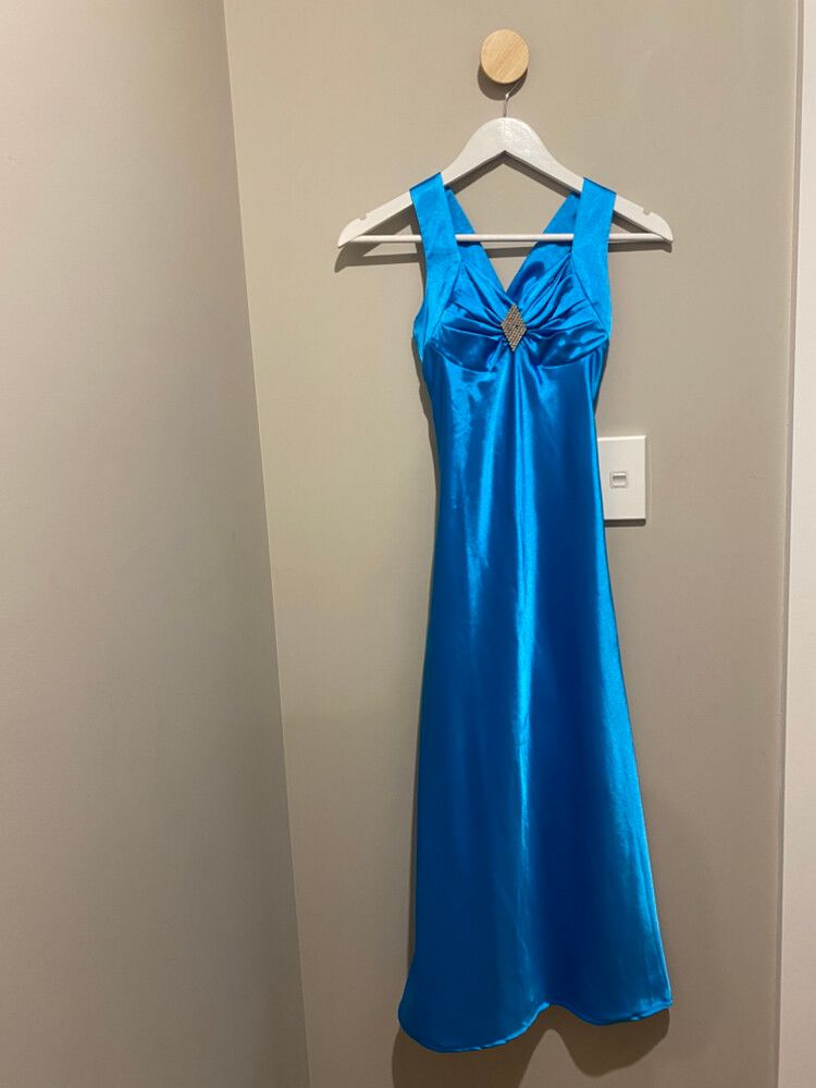 Miss Ann Blue Satin Dress