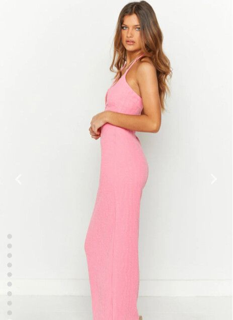 Beginning Boutique - Mandy Pink Maxi Dress on Designer Wardrobe