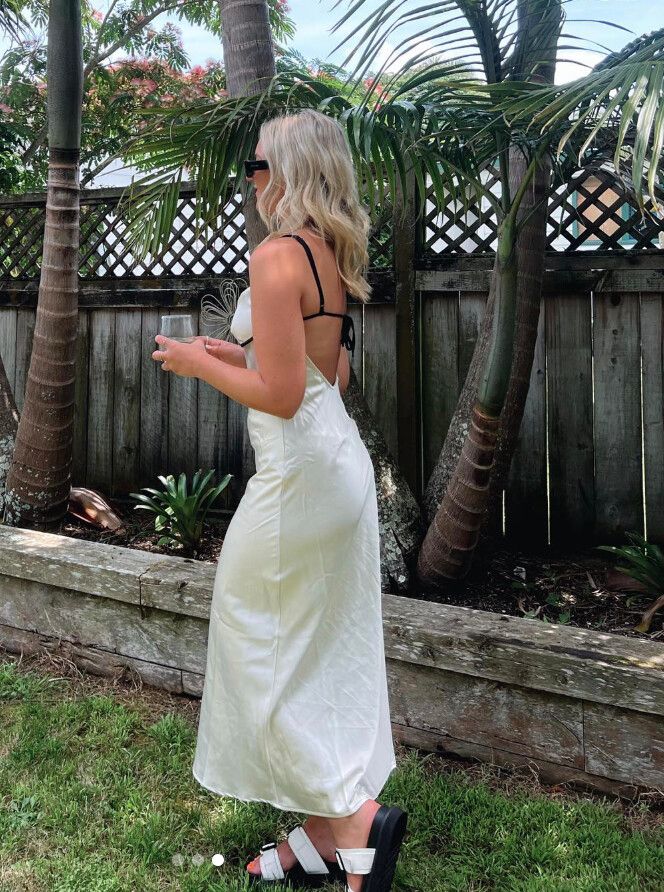 White Backless Dress