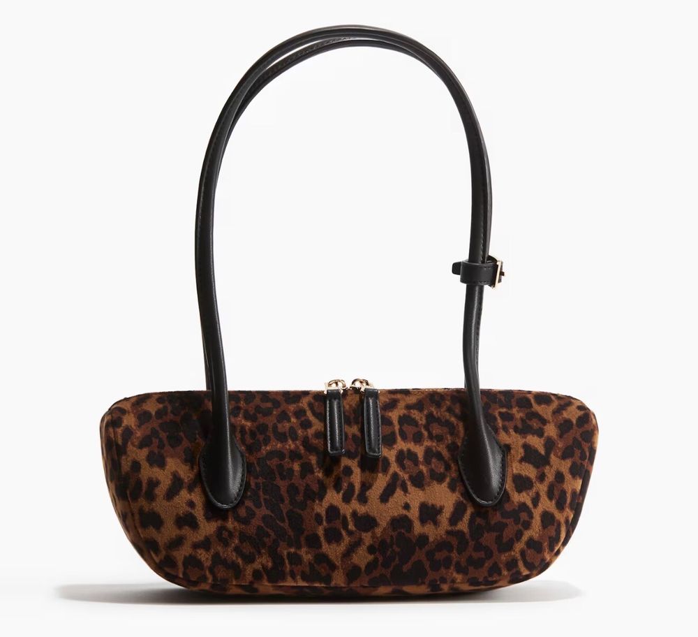 Leopard Oblong Shoulder Bag