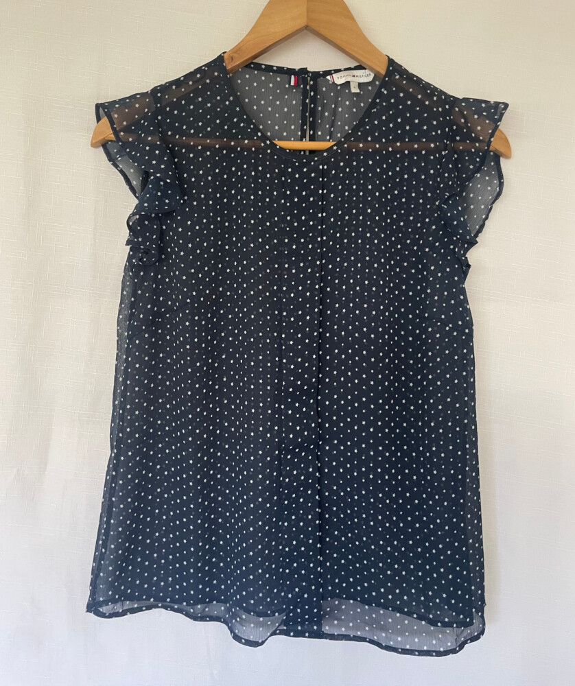 TOMMY HILFIGER - Star Print Sheer Blouse