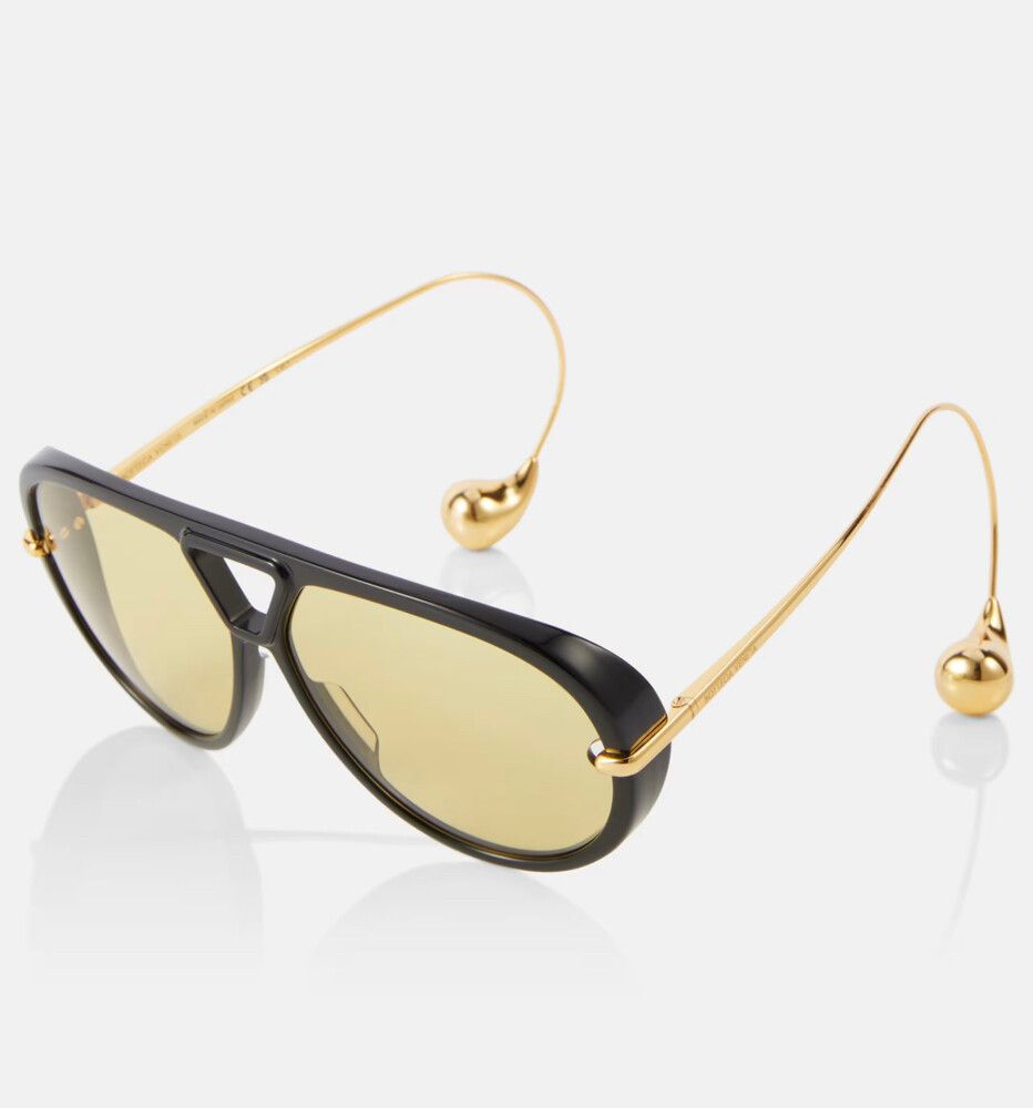 Bottega Veneta Black Gold Sunglasses
