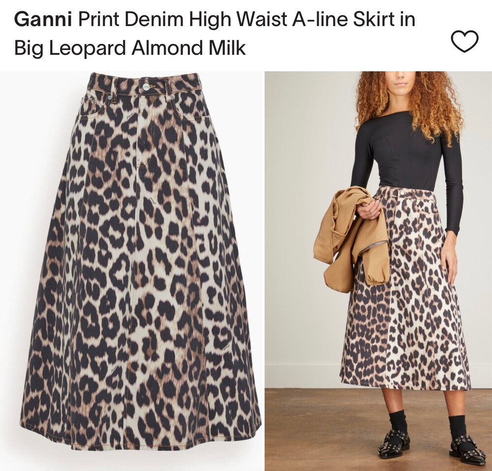 Ganni leopard Denim