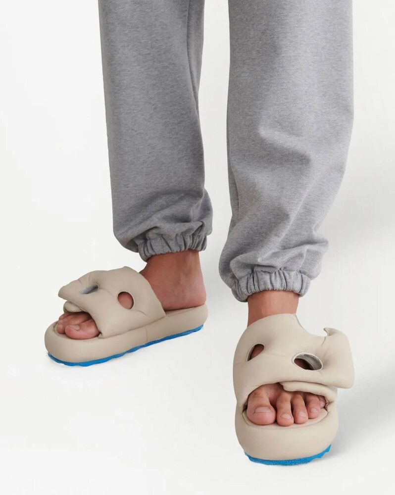 Off-White Beige Meteor Padded Slides