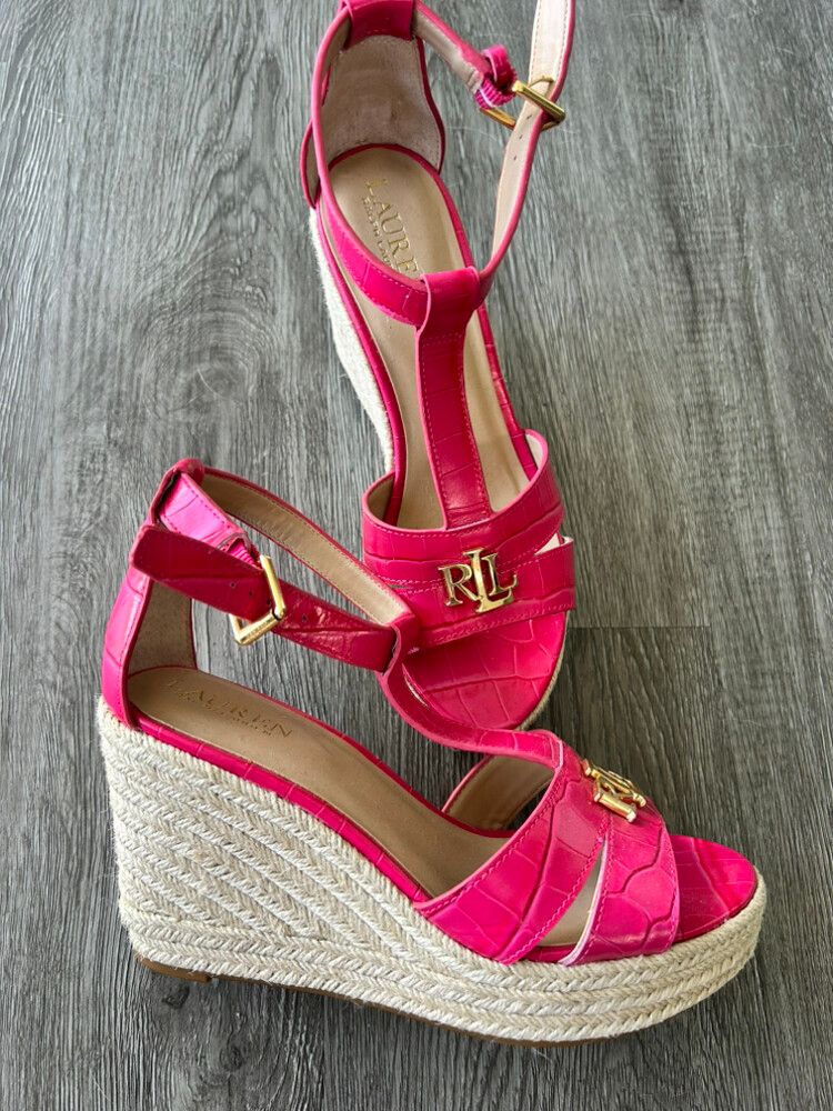 Ralph Lauren Pink Wedges