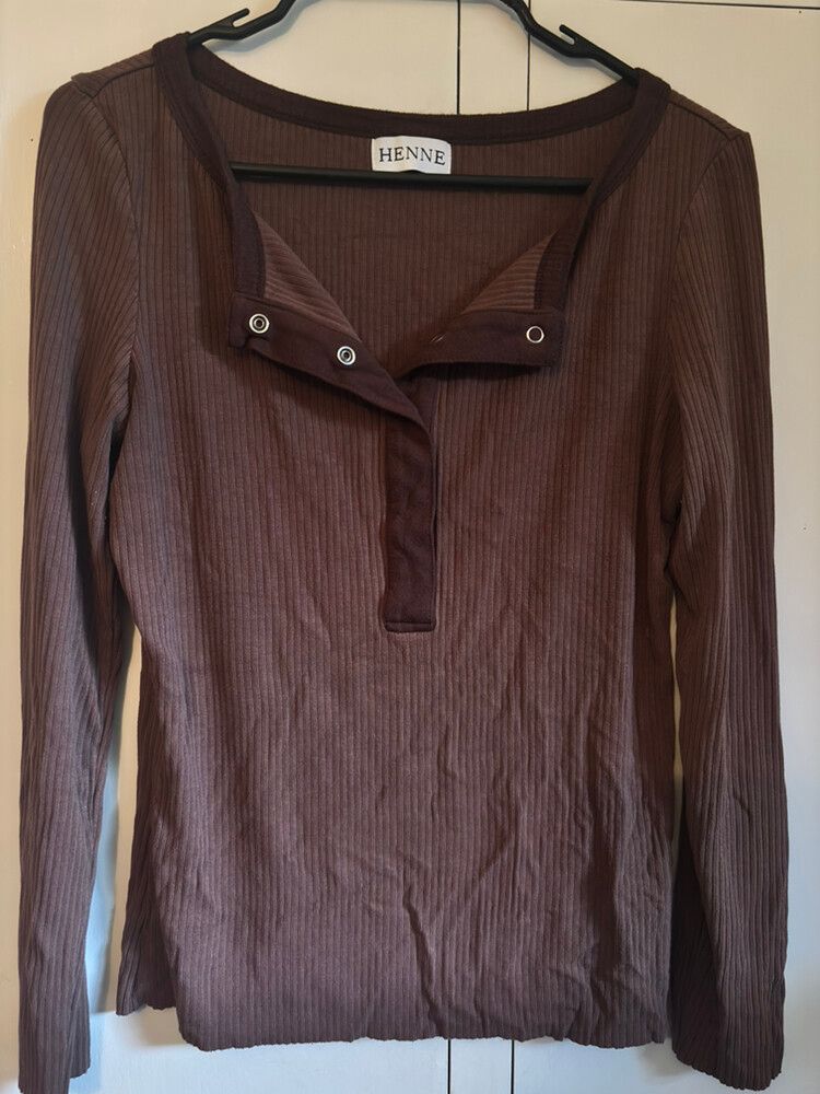 Henne Brown Rib Top