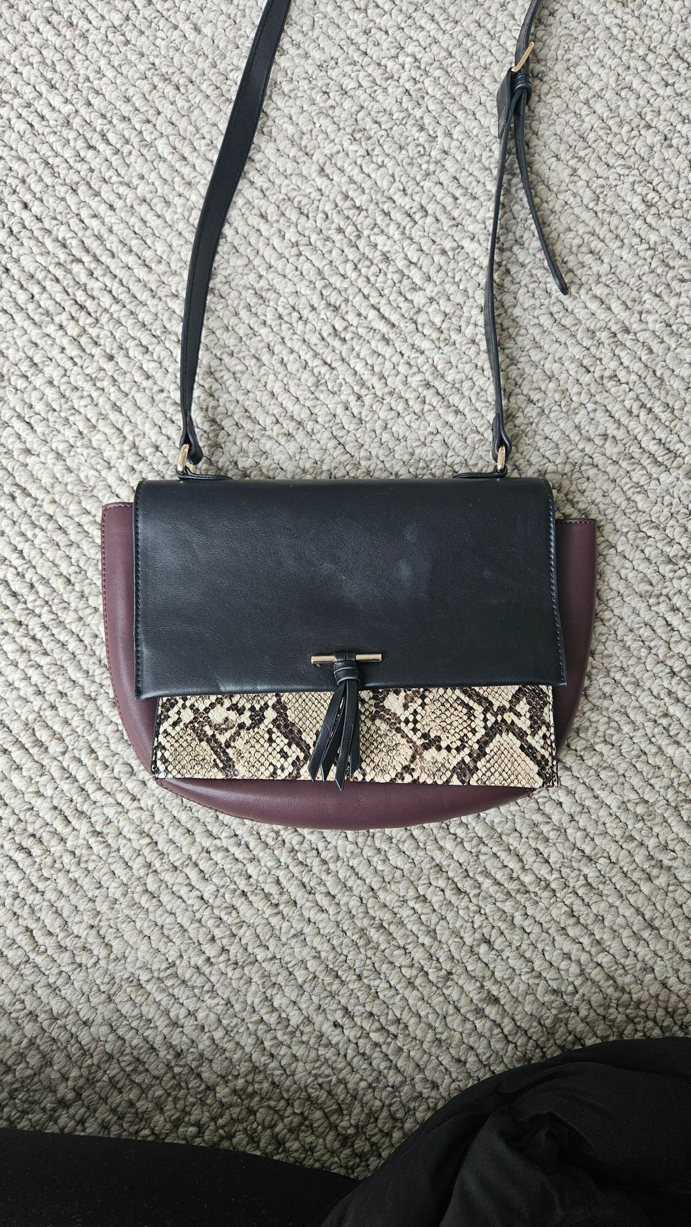 Zara Snakeskin Crossbody Bag