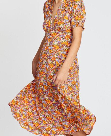 faithfull the brand meadows midi dress FAITHFULL Magdelena Midi Dress in Elka Floral