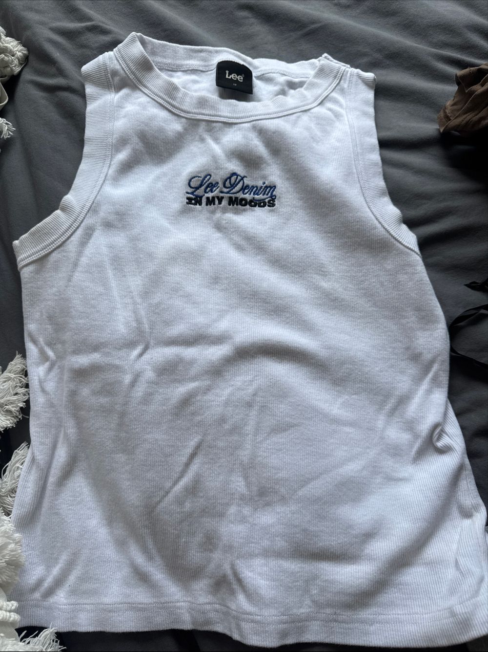 Lee White Tank Top