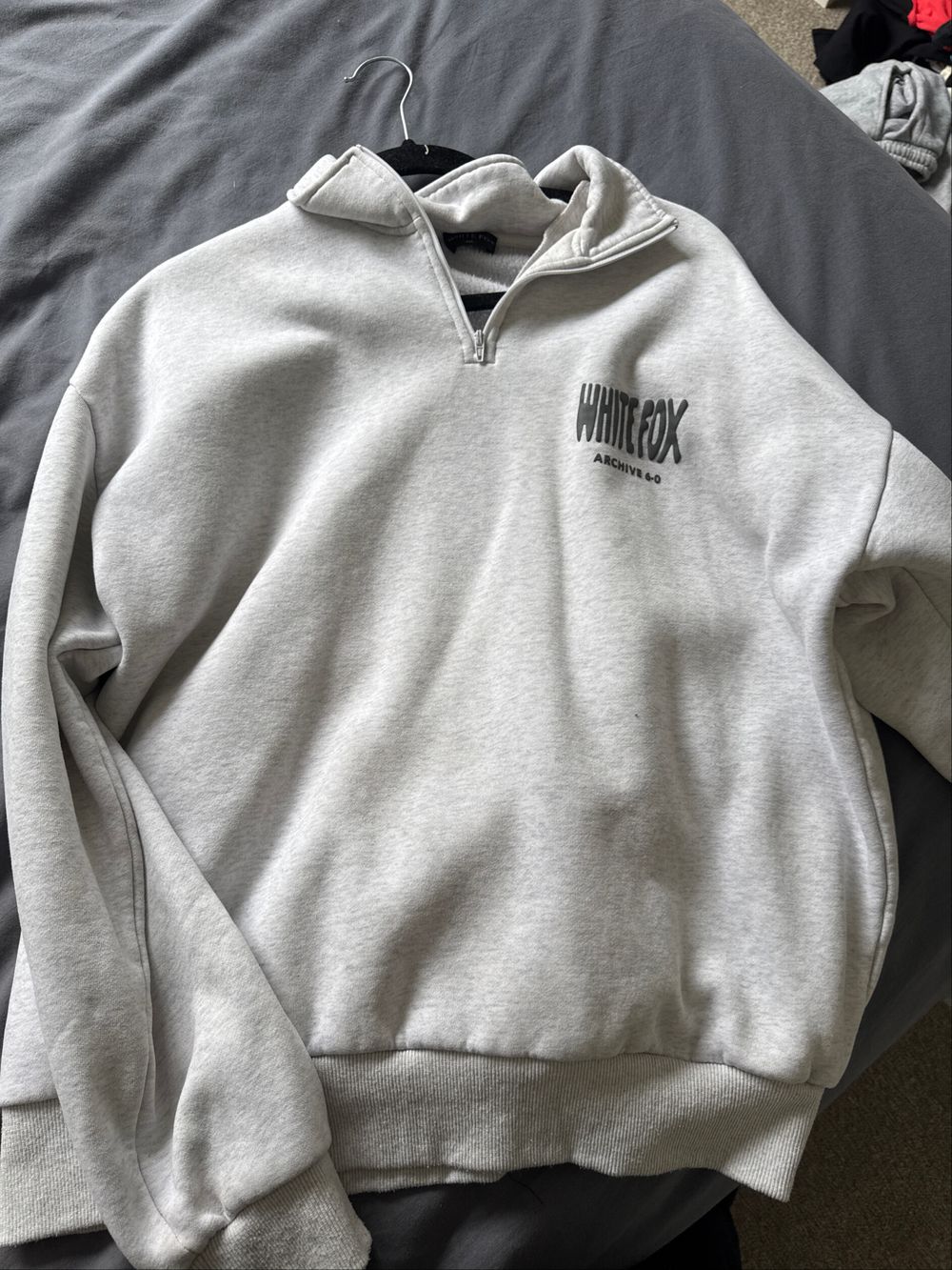 White Fox Quarter Zip Jumper