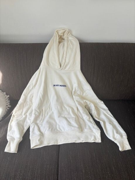White and Blue In My Moods Hoodie