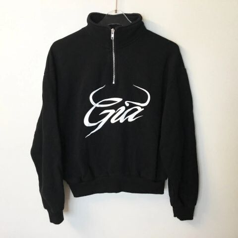 I AM GIA - Black 1/4 Zip Jumper