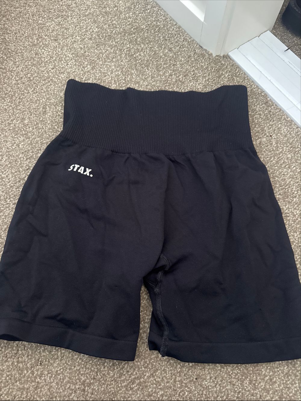 STAX Black High Waisted Shorts