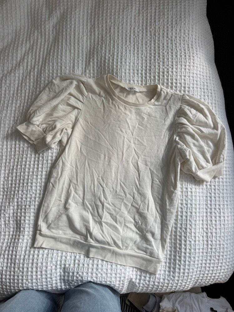 Frame Off White Puff Sleeve Top