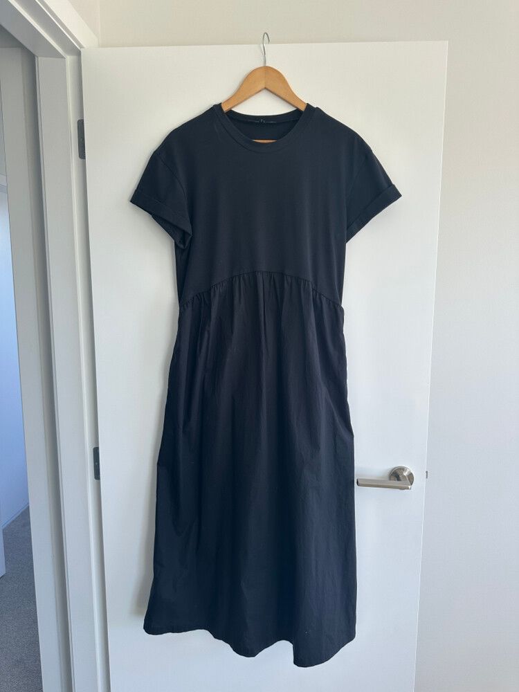 black spliced Decjuba dress