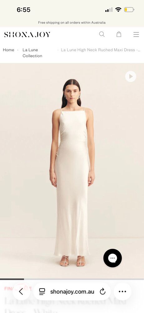 Shona Joy - Shona Joy La Lune High Neck Ruched Maxi Dress on Designer  Wardrobe