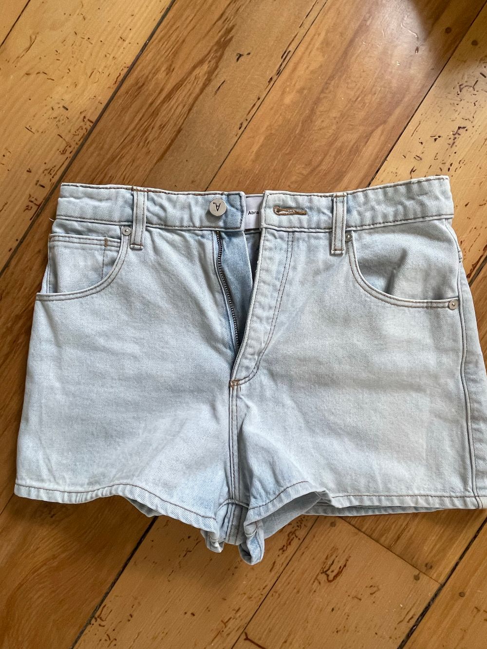 Abrand High Relaxed Light Blue Denim Shorts