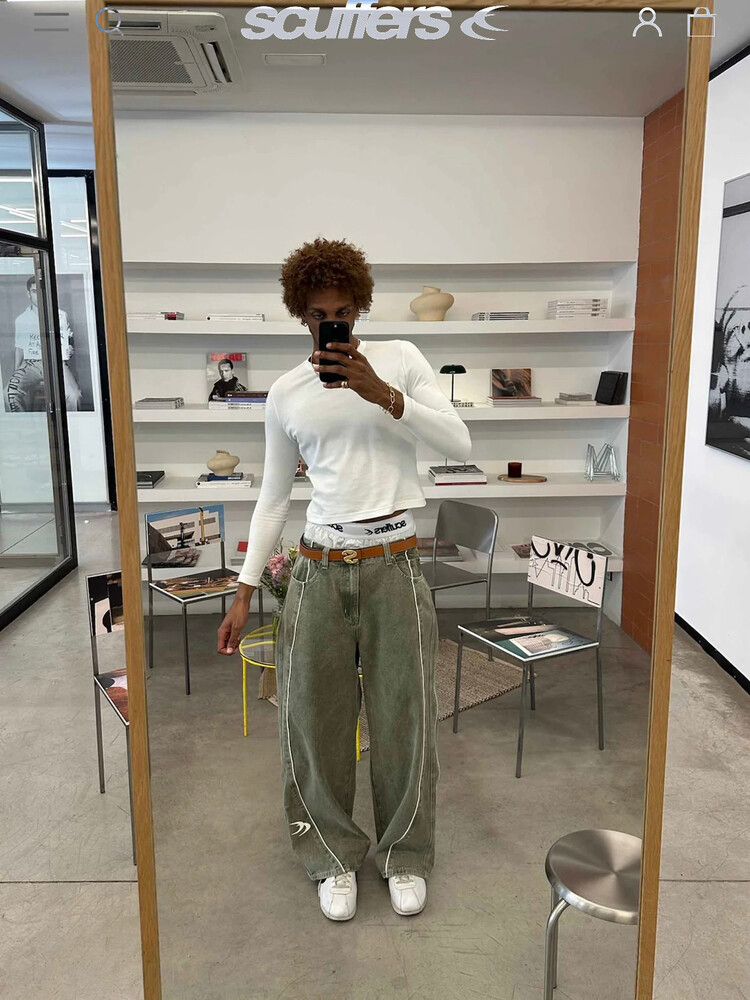 Scuffers Green Wide Leg Jeans