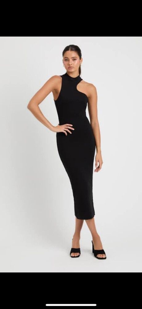 Kookai Kookai Spencer Midi Black Dress on Designer Wardrobe