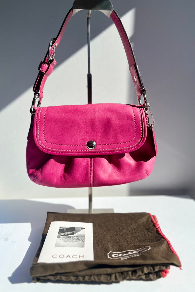 バッグ Coach Pleated soho shoulderbag Pink y2k Coach Pleated soho shoulderbag Pink y2k