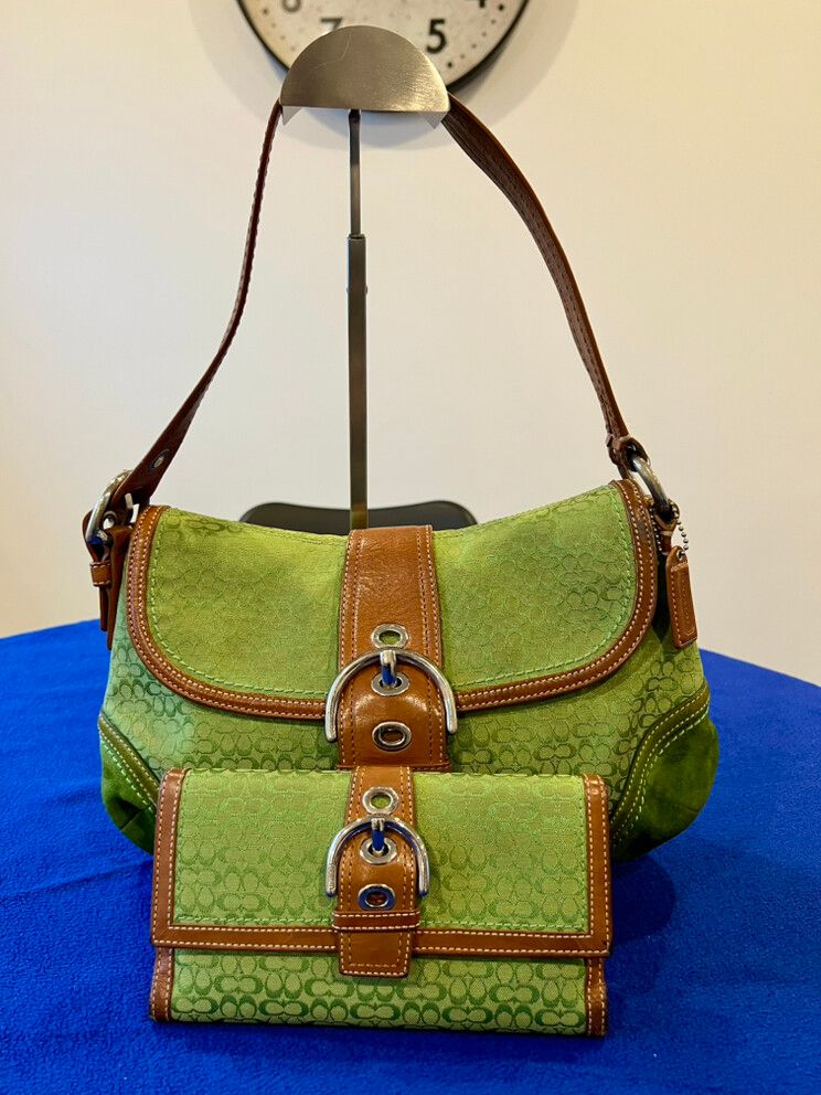 COACH Jackie Soho suede Signature bag