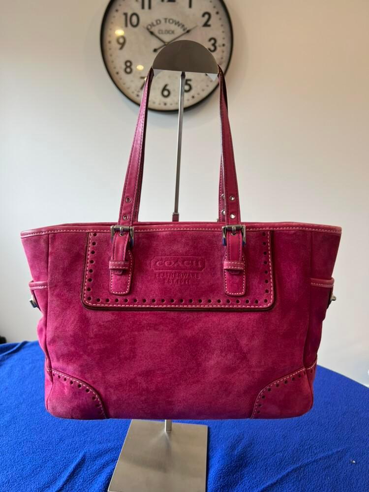 Coach - Authentic Coach vintage suede Hampton Carryall Tote Bag on 
