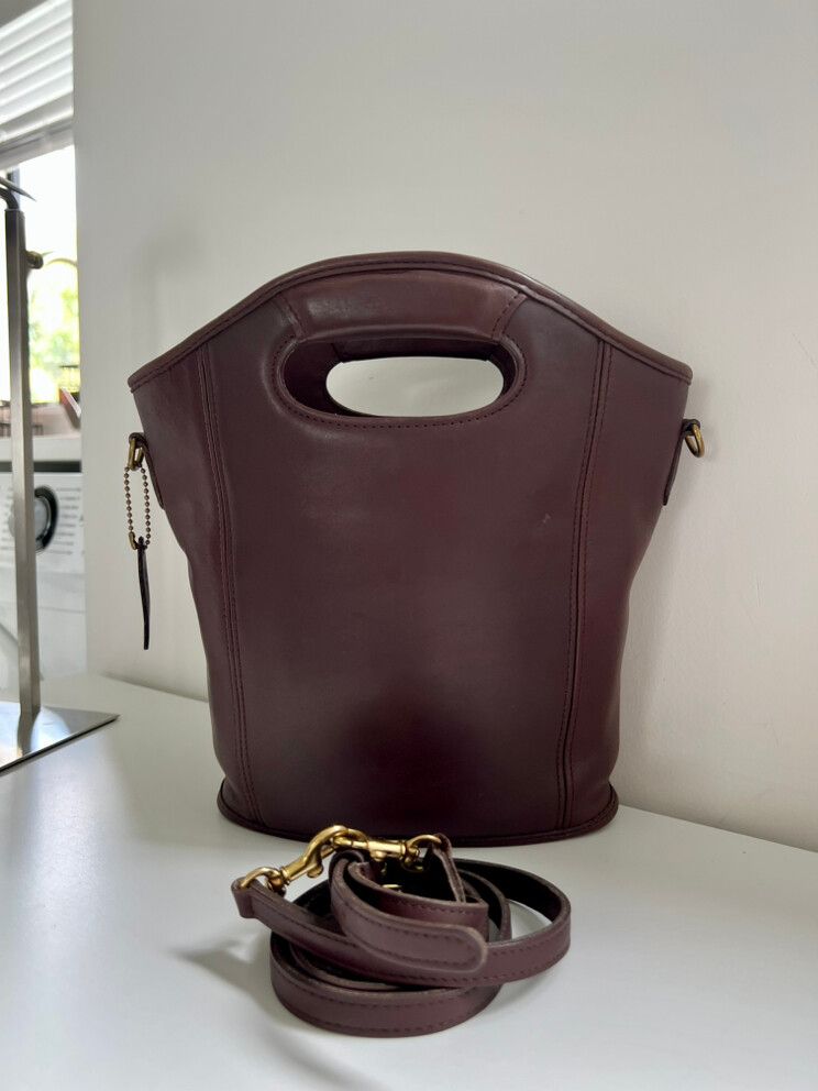 Authentic vintage Coach leather mini shopper bucket bag