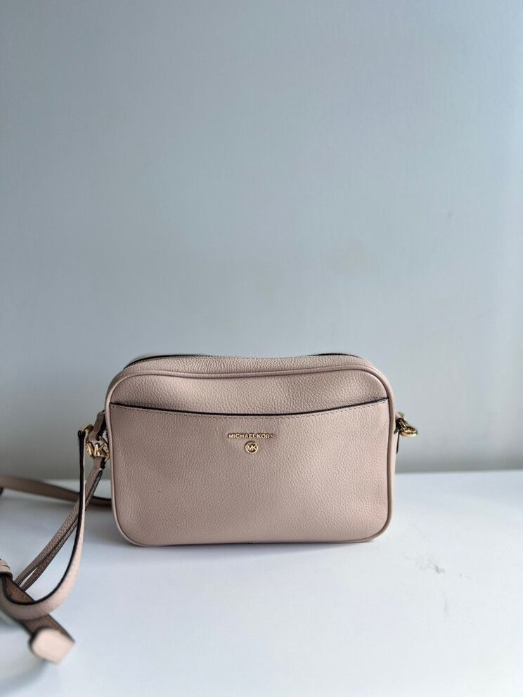 Authentic Michael Kors Jet Set Charm East West leather camera crossbody bag