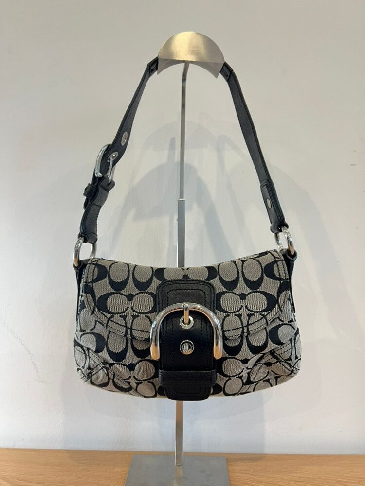 Authentic Coach Y2K Small Signature Soho Buckle Flap Shoulder Bag