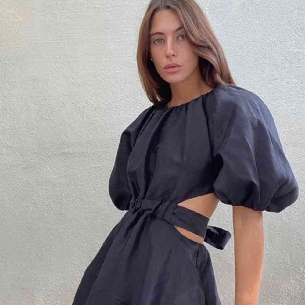 Mimosa Cut Out Mini Dress- Black