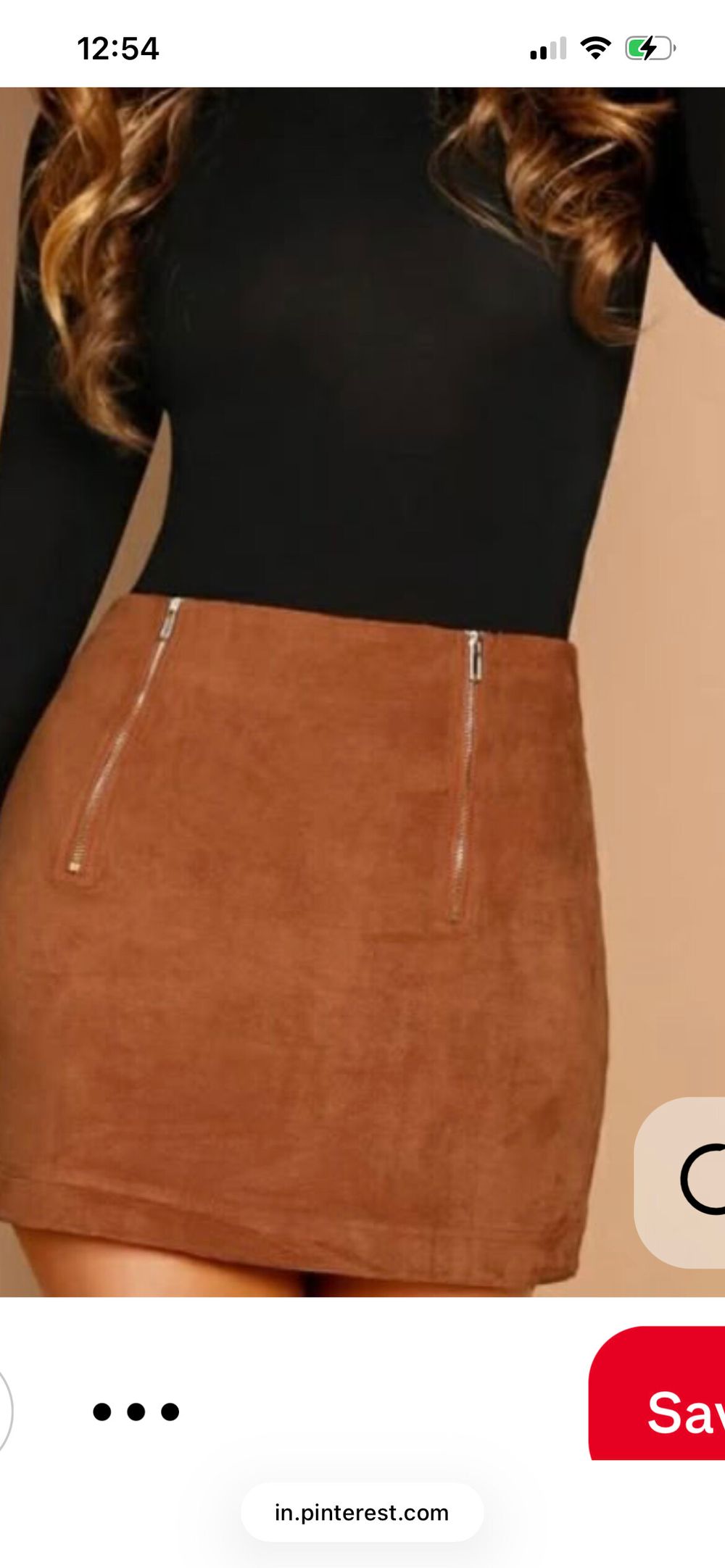 tan mini skirt new