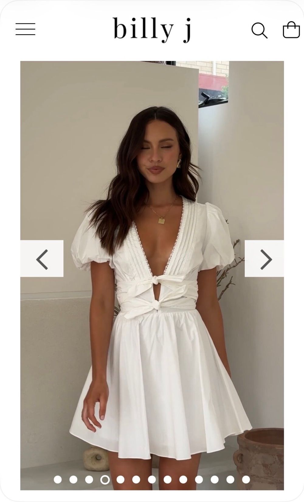 Billy J White Mini Dress