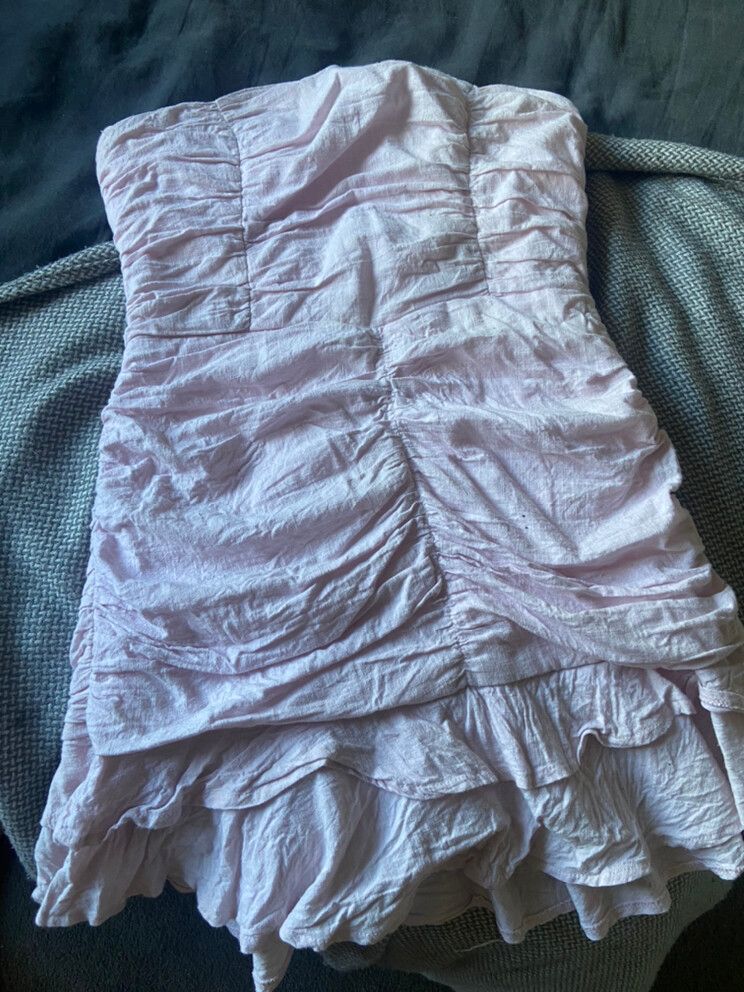 strapless open back dress Pink Floral Print Jacquard Halter Dress - Mini Dresses main image 1