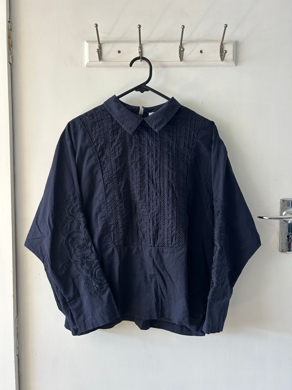 Karen Walker Navy Cotton Blouse