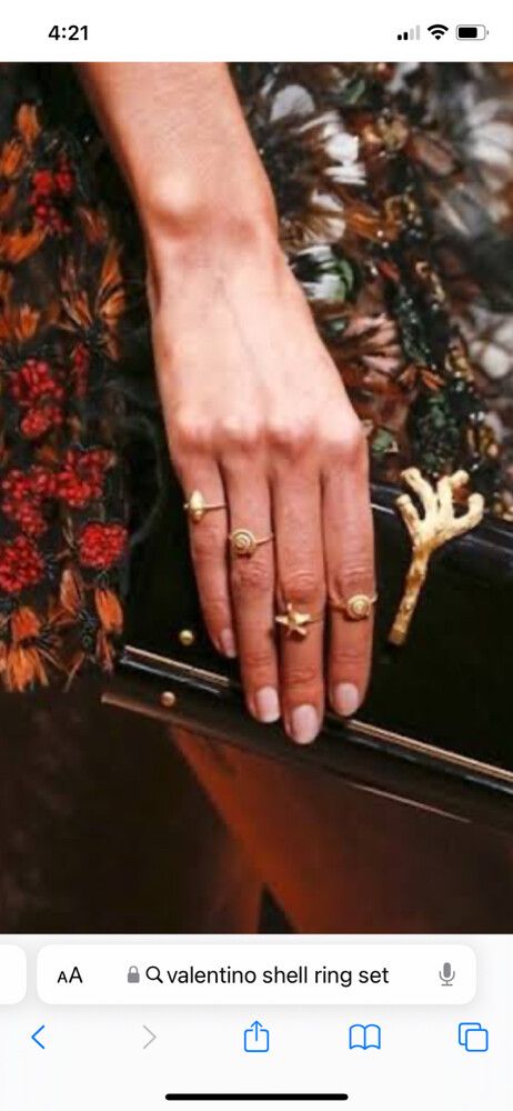 Valentino 5 Adjustable Ring Stack Set