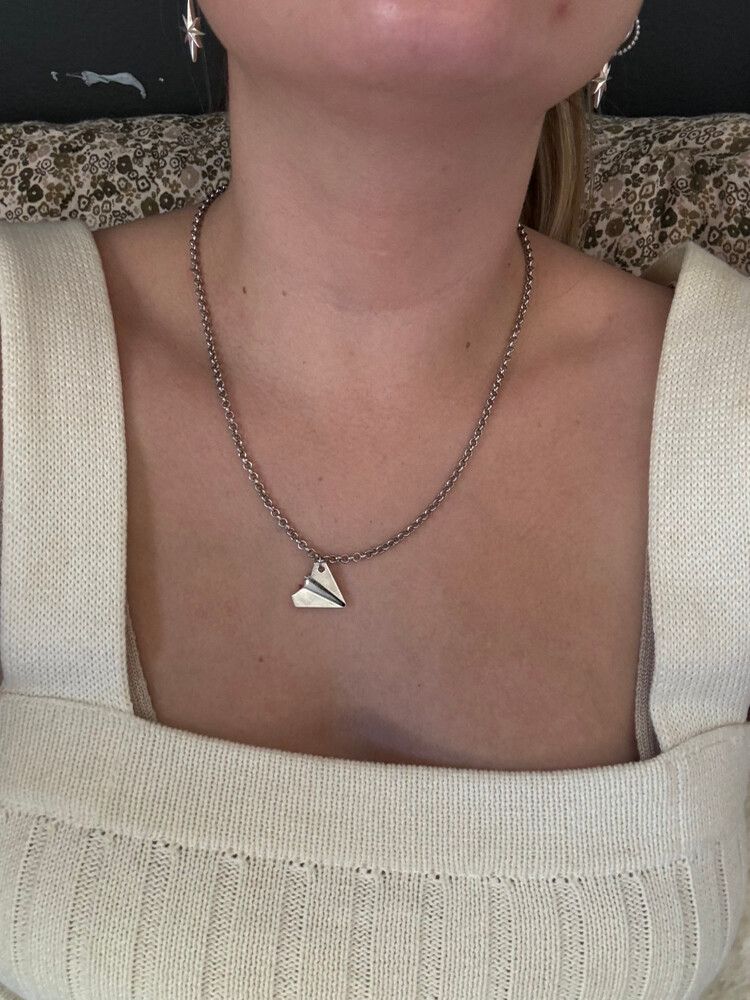 Paper Plane Necklace
