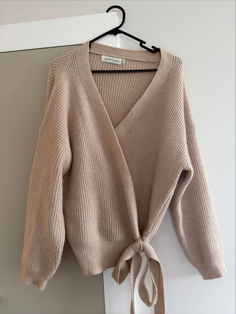 Petal & Pup Beige Wrap Knit Cardigan