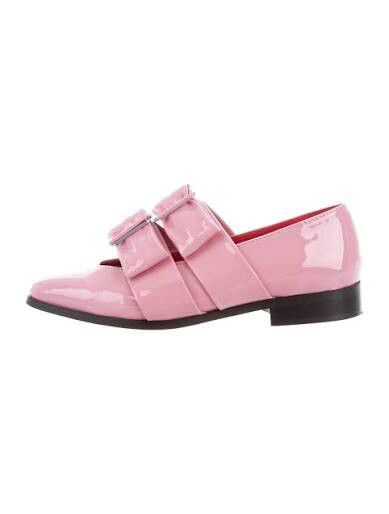 Ganni Pink Patent Loafers