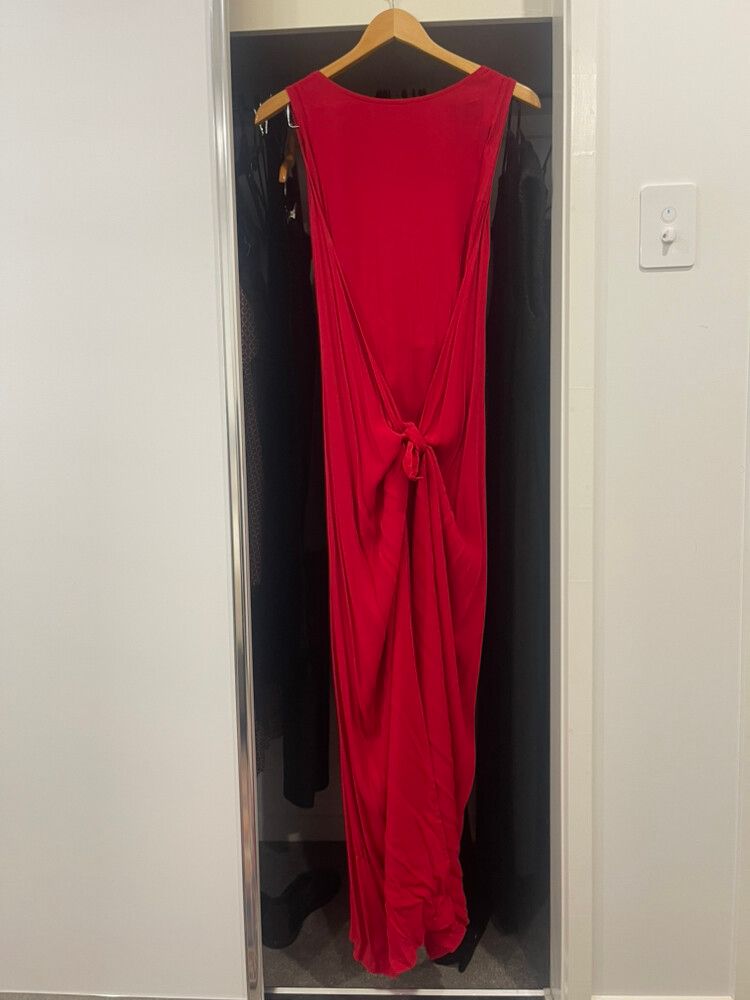 Carlson Red Maxi Dress