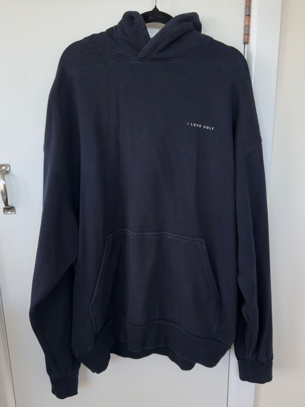 I Love Ugly Box Hoodie - Midnight Navy