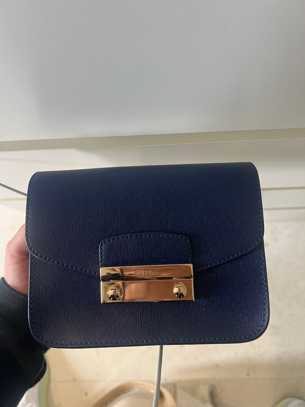 Furla Julia Mini Crossbody Bag Navy Blue