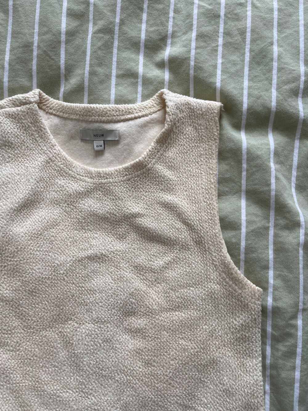 Neuw cream Textured Tank