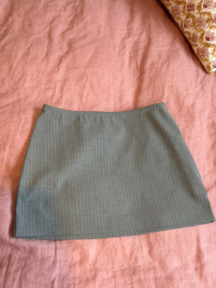 Glassons Grey Pinstripe Skirt