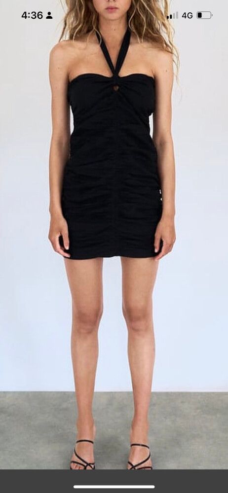 Zara - Zara Black Halter Mini Dress on Designer Wardrobe