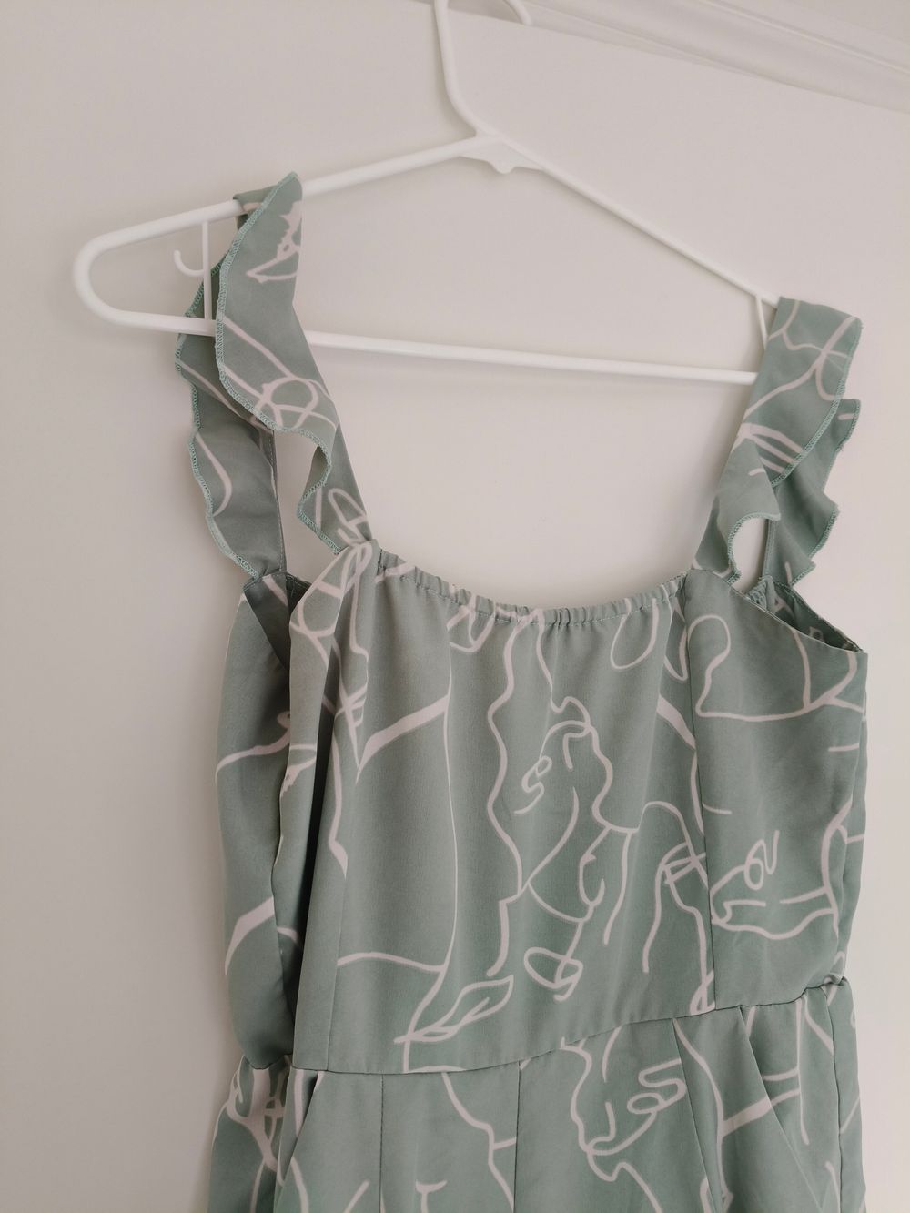 Printed Sage Green Jumpsuit