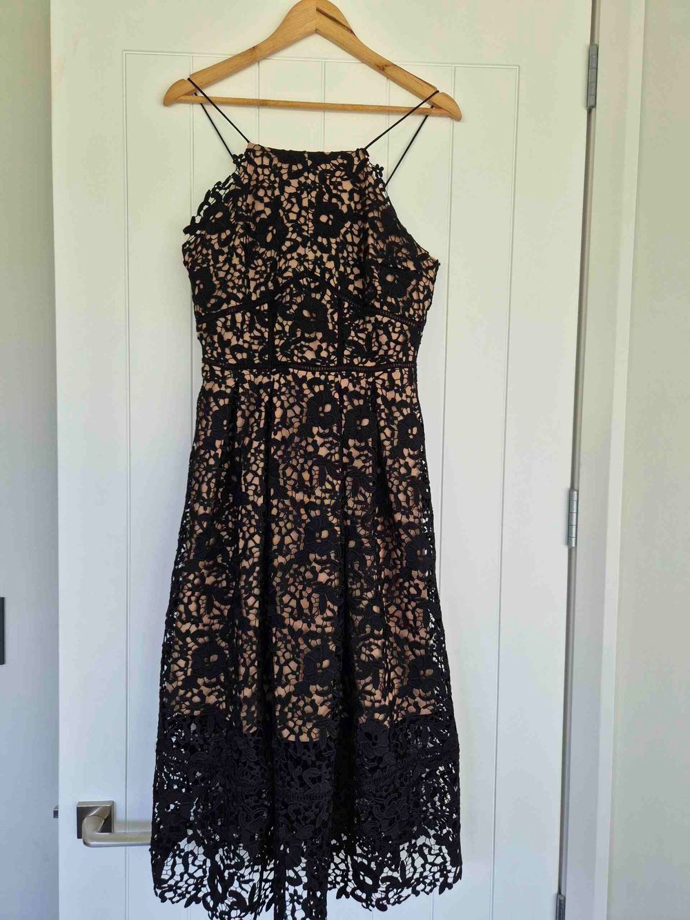 Warehouse UK - Warehouse Black Lace Midi Dress on Designer Wardrobe